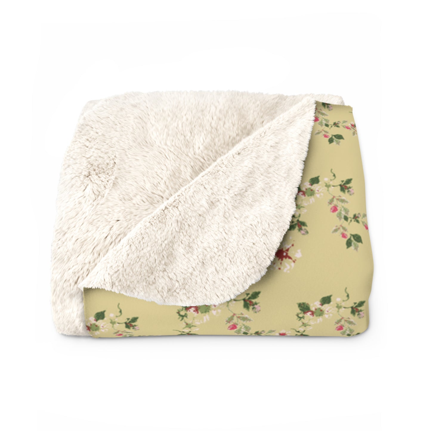 Cottage Vine Sherpa Fleece Blanket