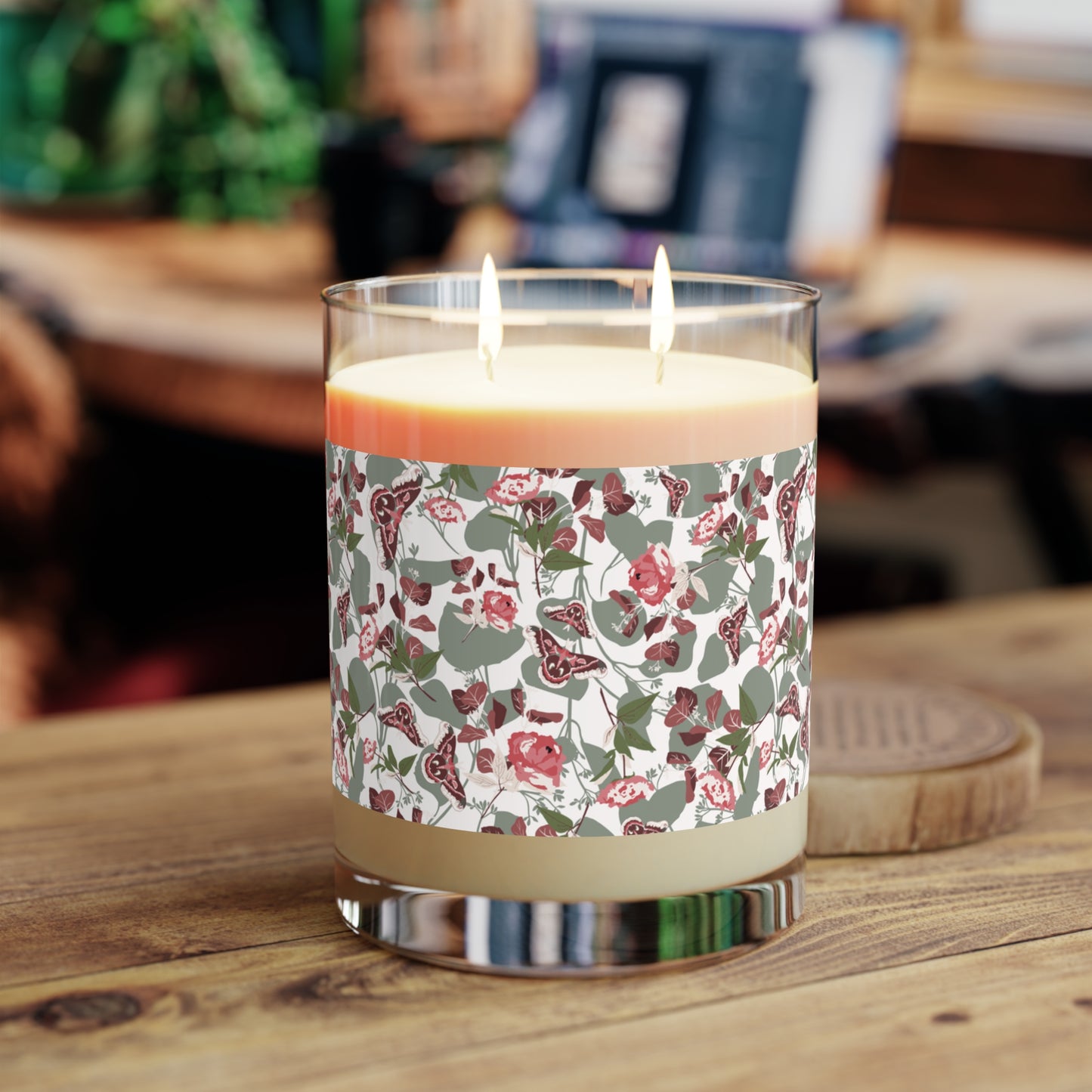 Spring Moth Scented Candle- Full Glass, 11oz