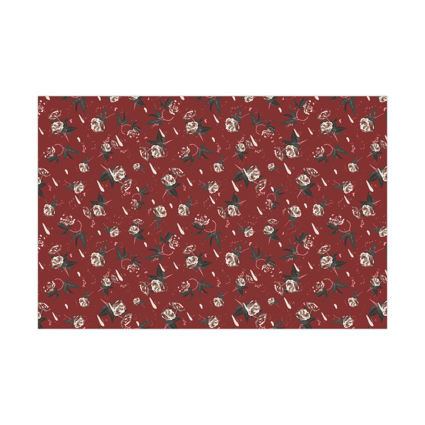Gift Wrap Papers: Christmas Rose Print