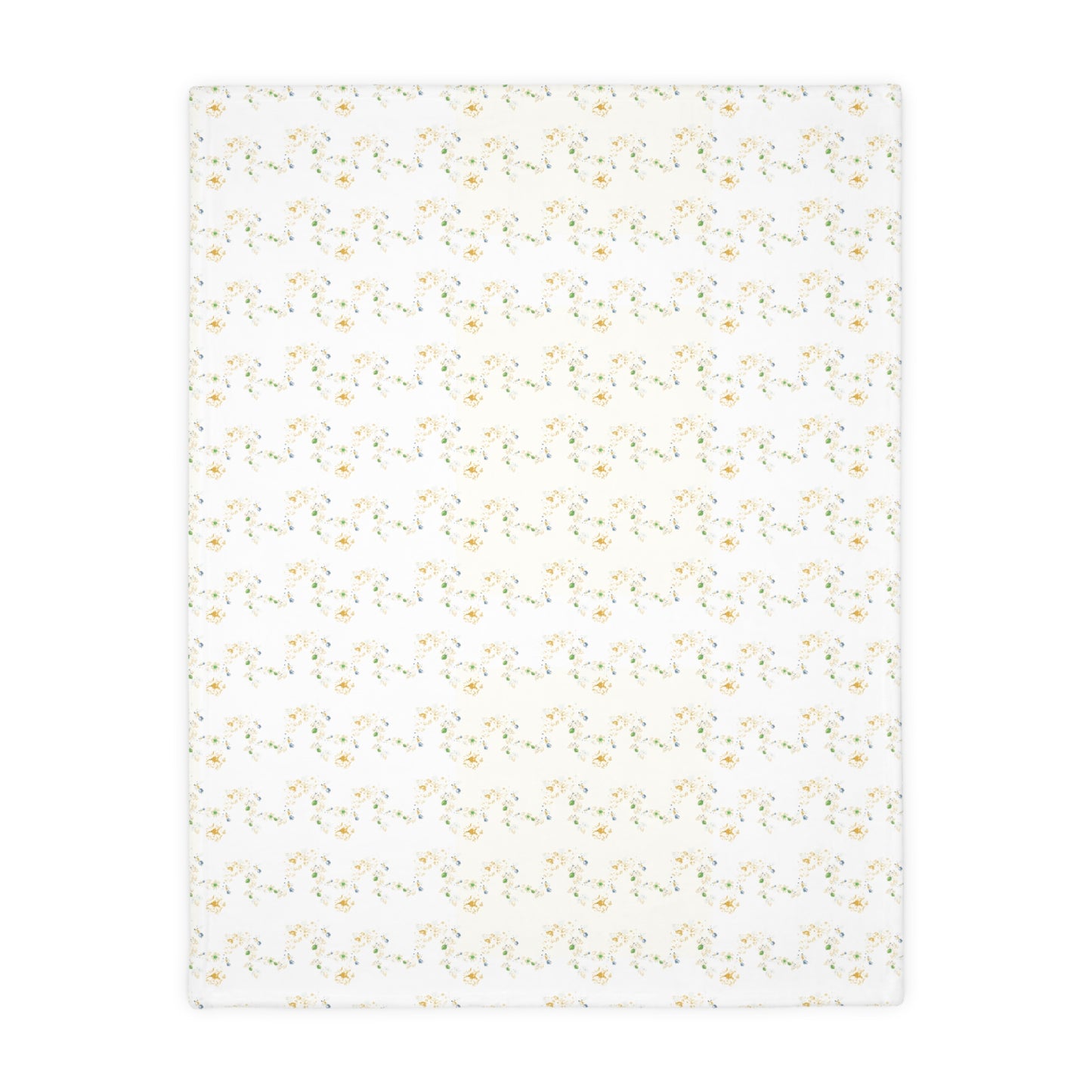 Butter Yellow Vining Velveteen Blanket