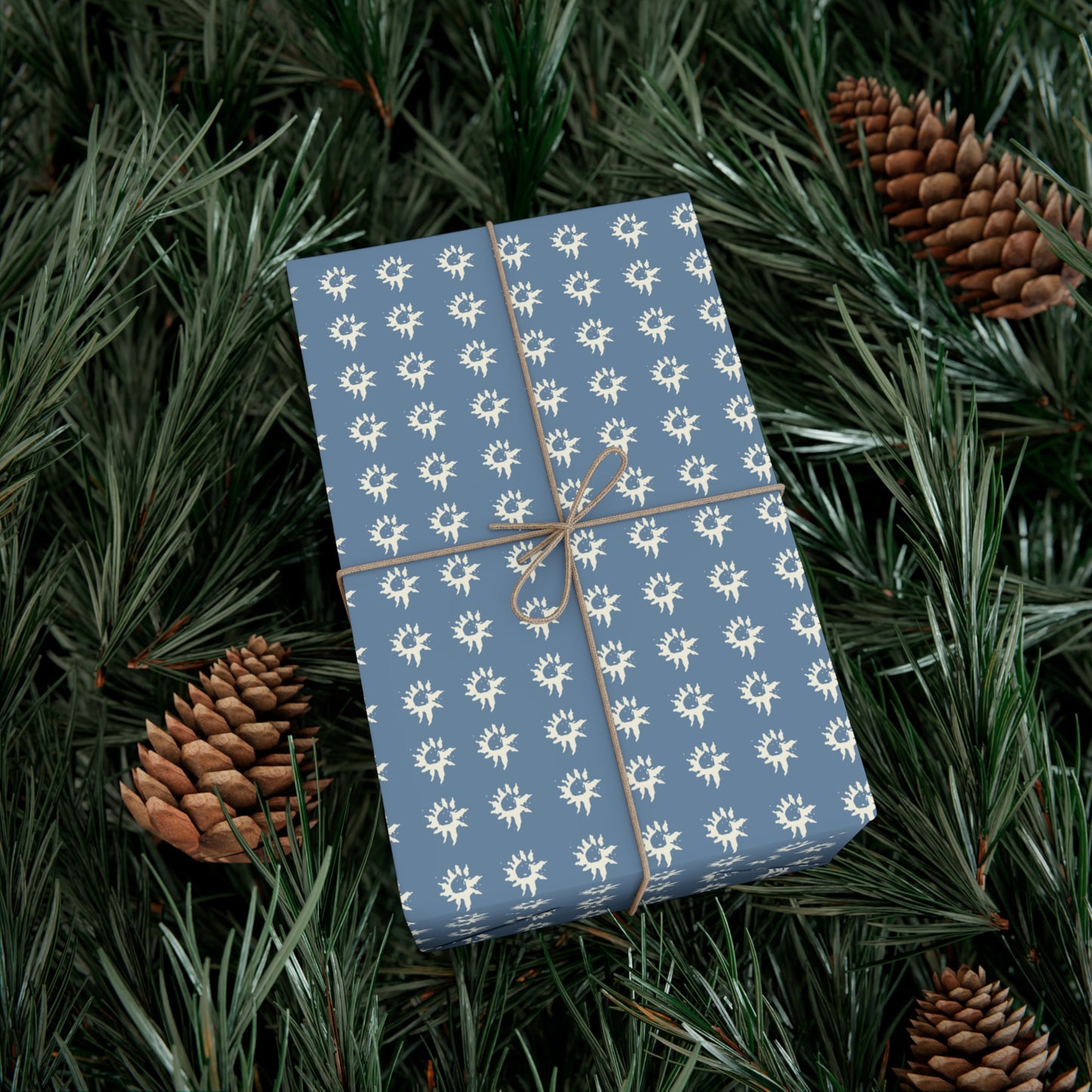 Wrapping Papers : Denim Geo Star Print