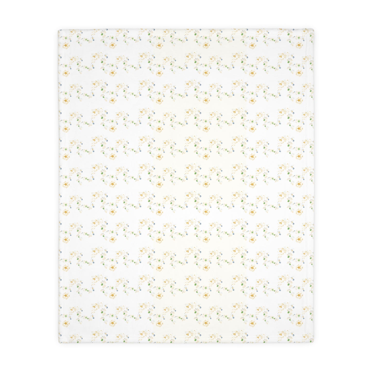 Butter Yellow Vining Velveteen Blanket
