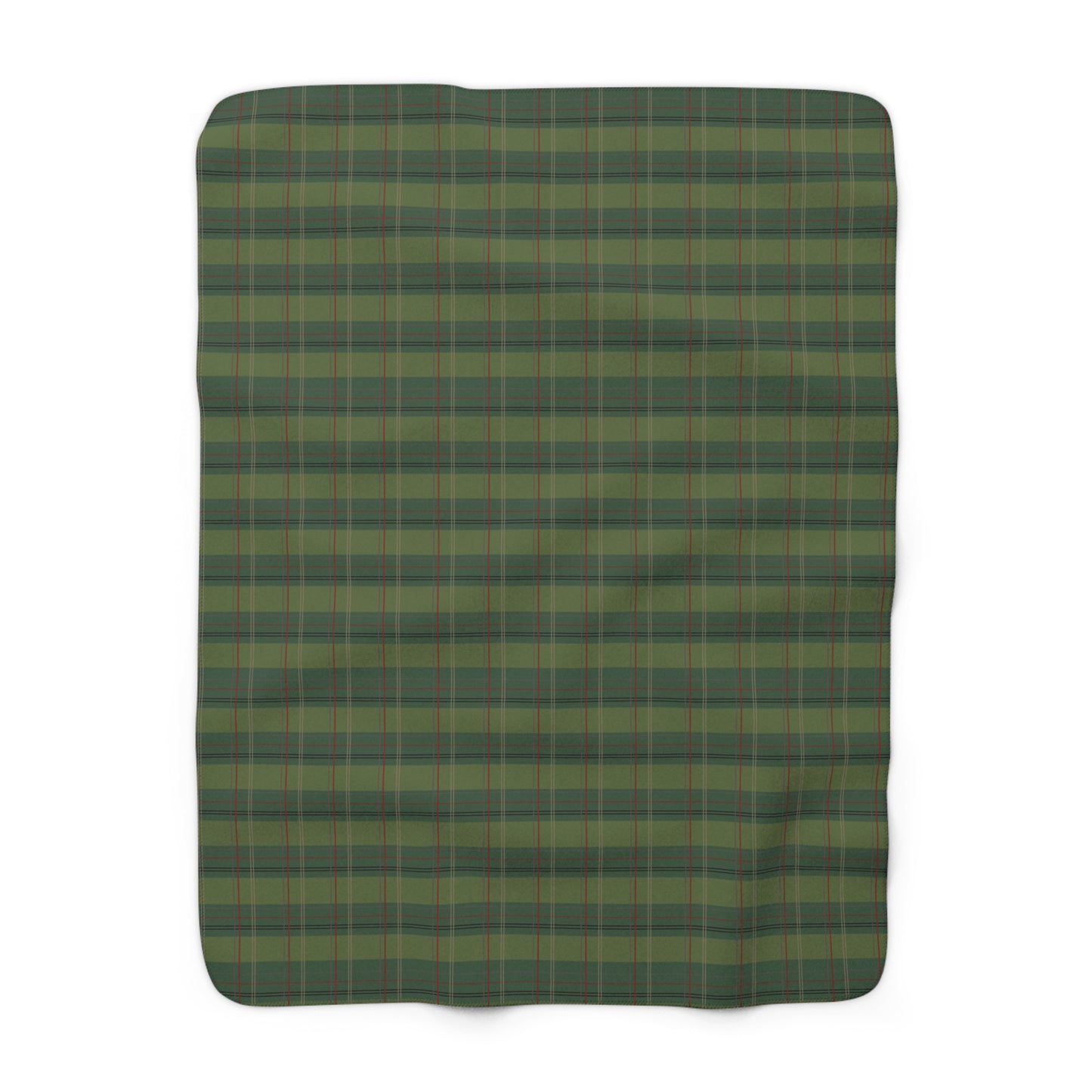 Pimento Plaid Sherpa Fleece Blanket