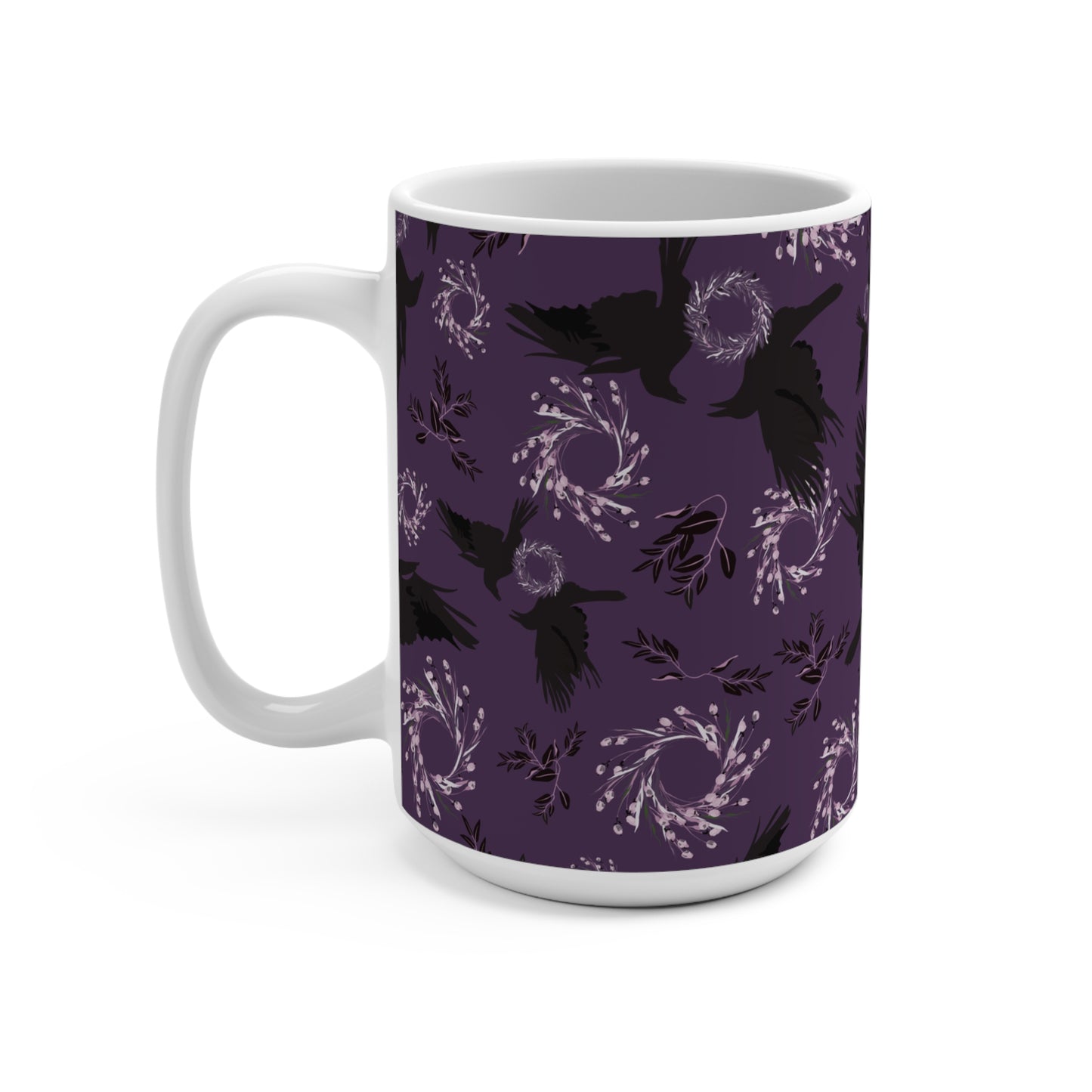 Autumn Raven Mug 15oz In Huckleberry