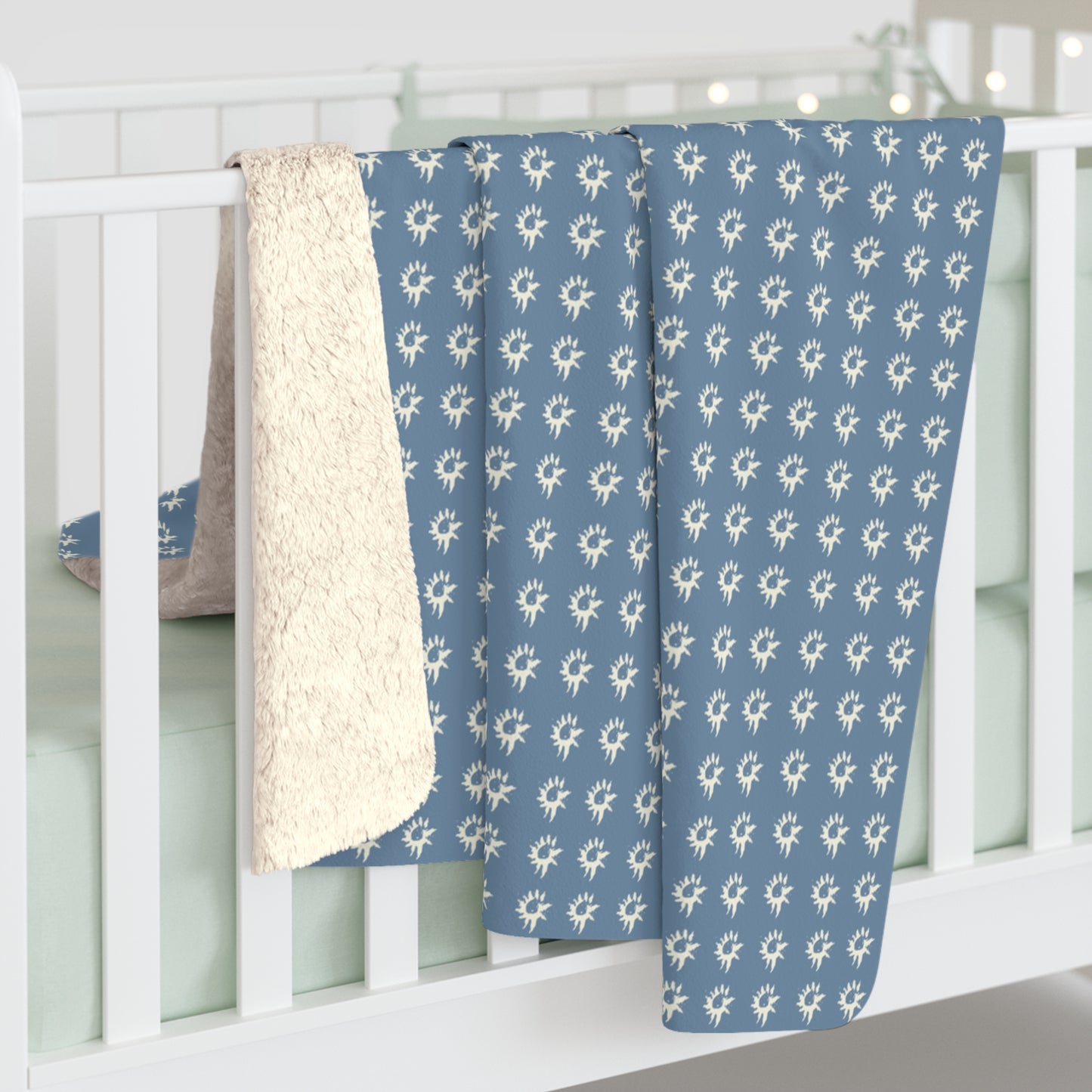 Denim Geo Star Sherpa Fleece Blanket