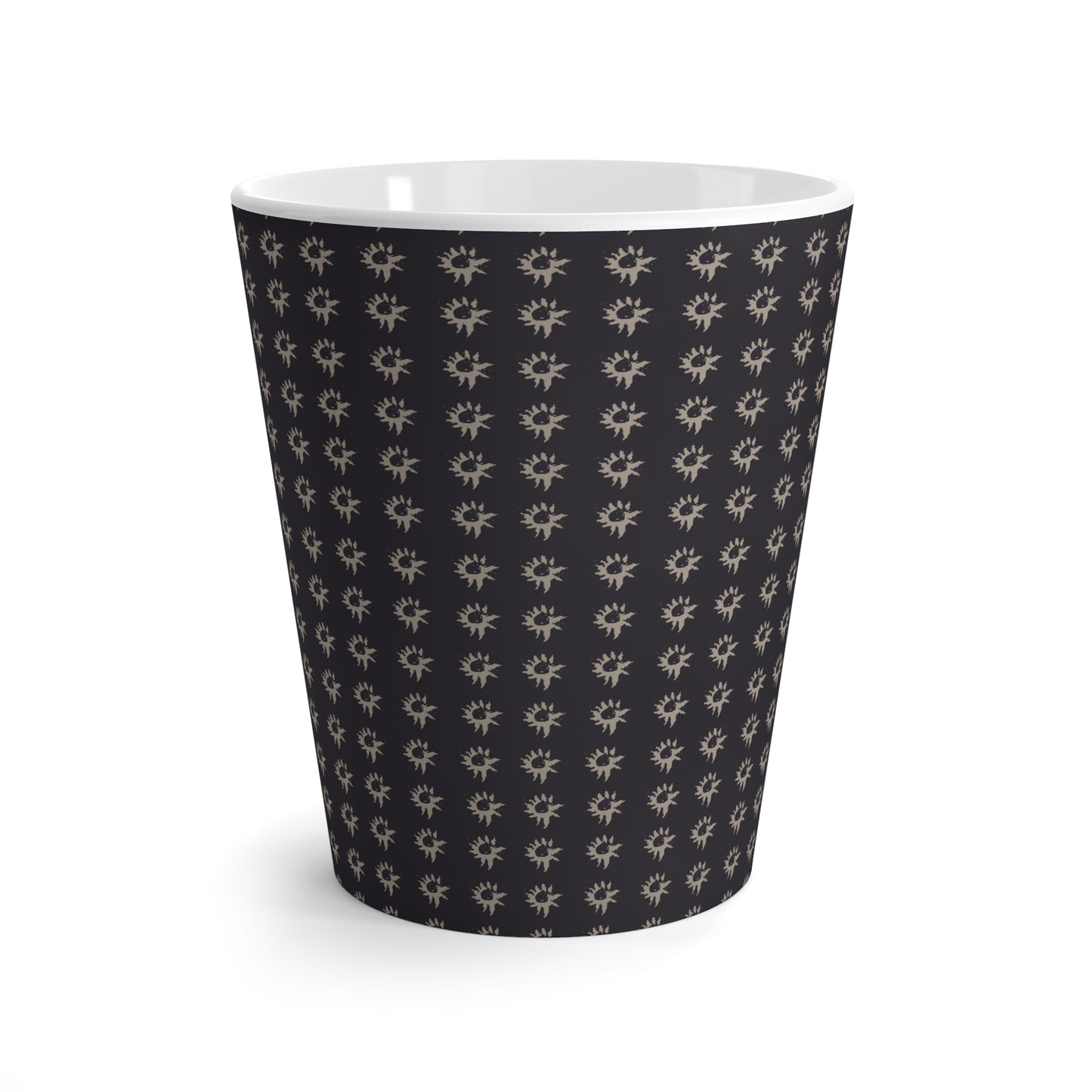 Latte Mug : Black Geo Star print