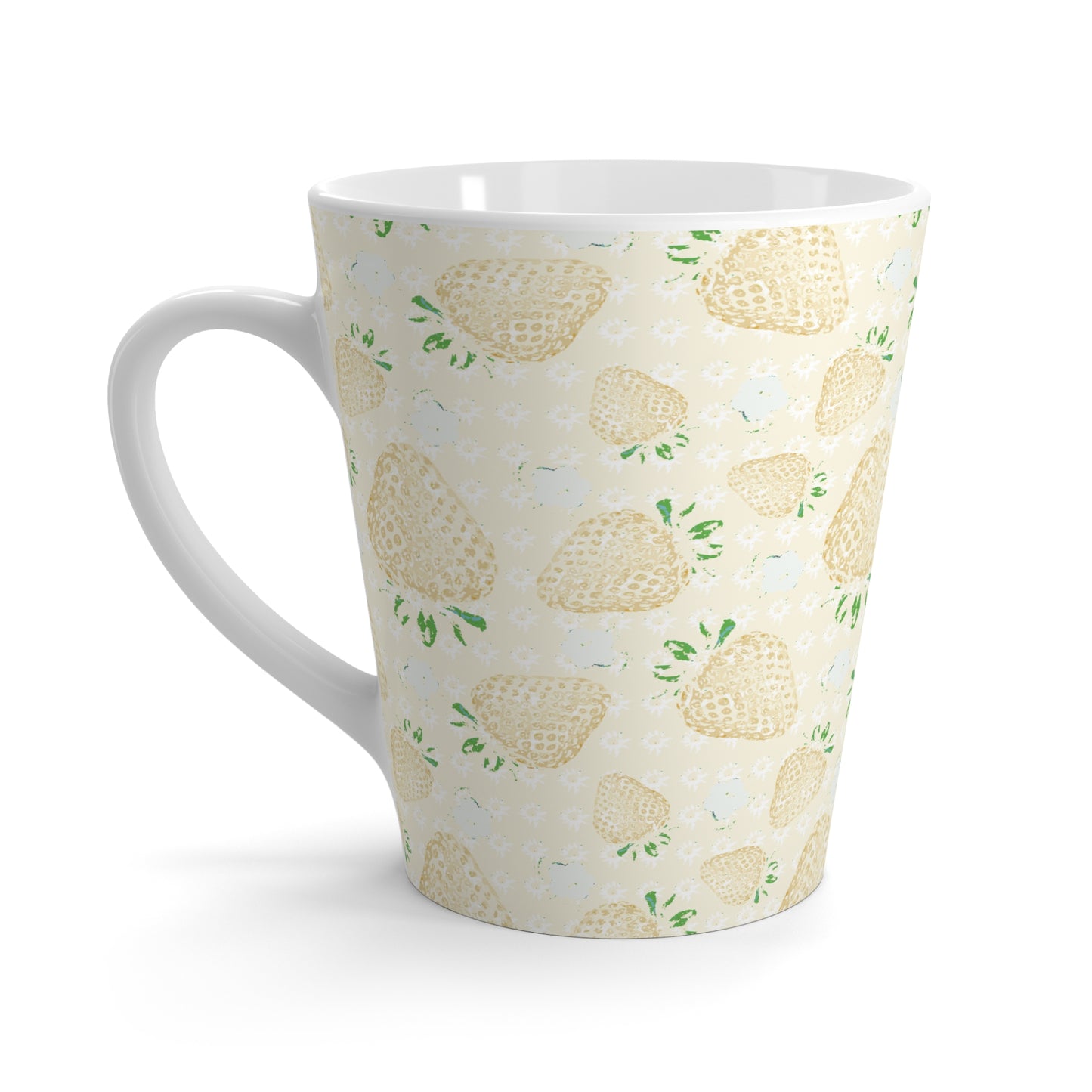 Latte Mug : Lemon Retro Strawberry print