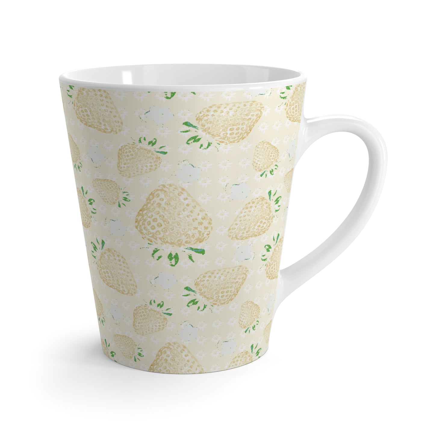 Latte Mug : Lemon Retro Strawberry print