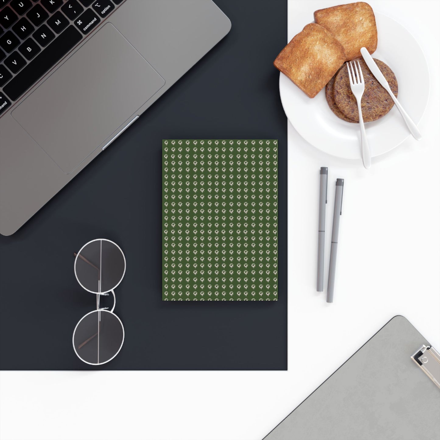 Forest Green Geo Star Hardcover Journal