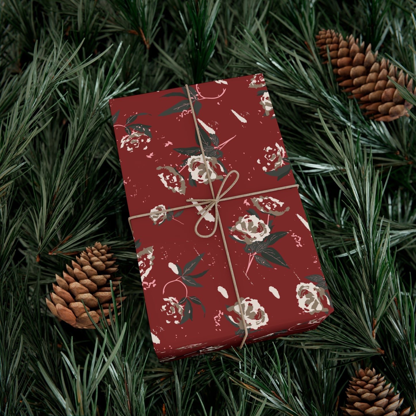Gift Wrap Papers: Christmas Rose Print