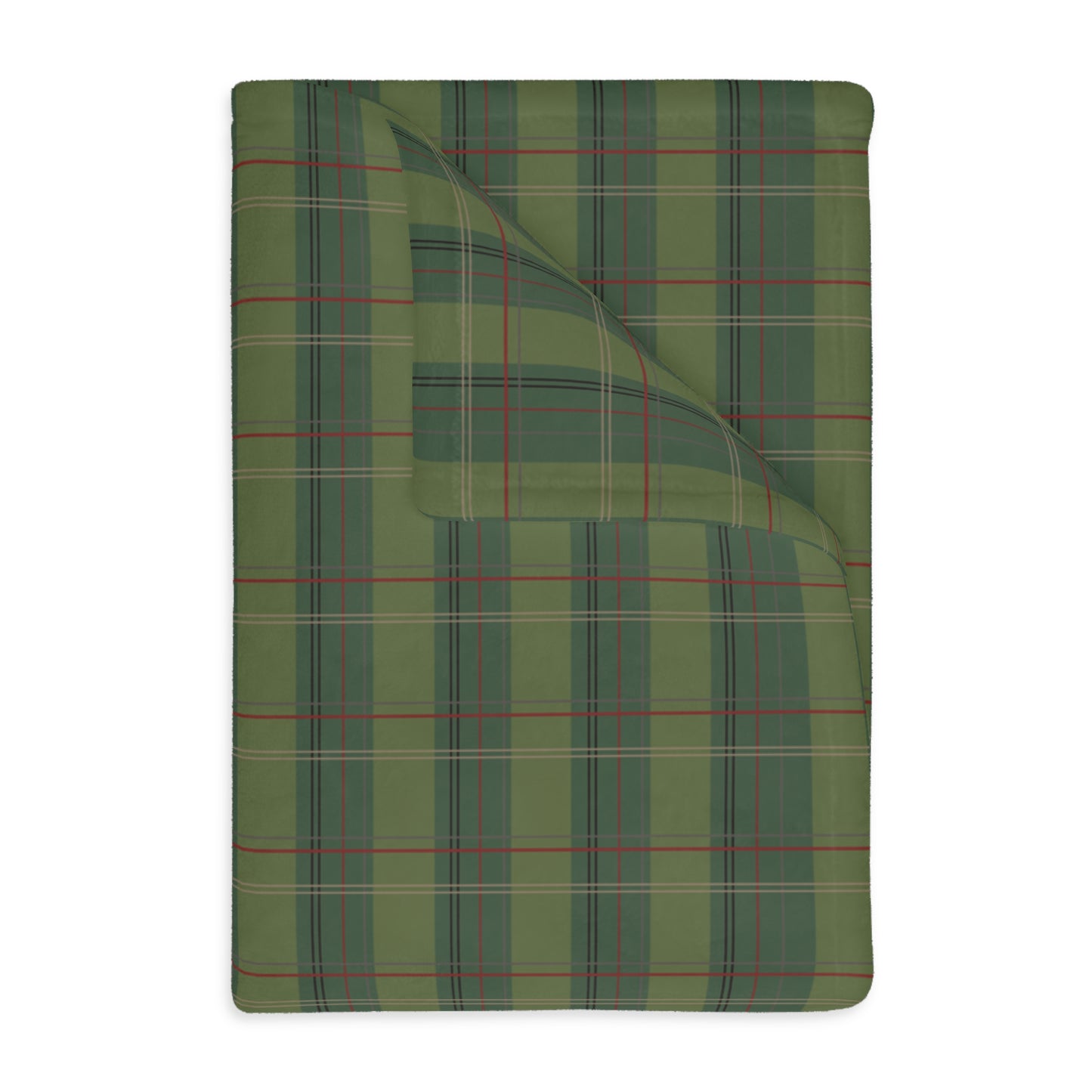 Pimento Plaid Velveteen Microfiber Blanket