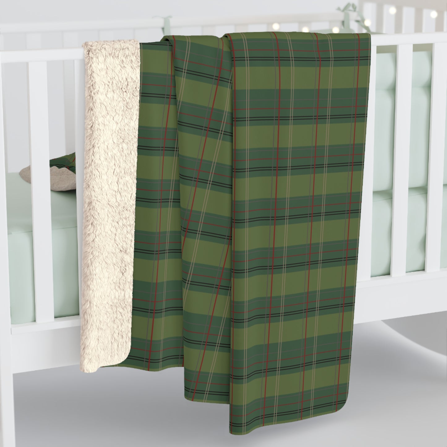 Pimento Plaid Sherpa Fleece Blanket