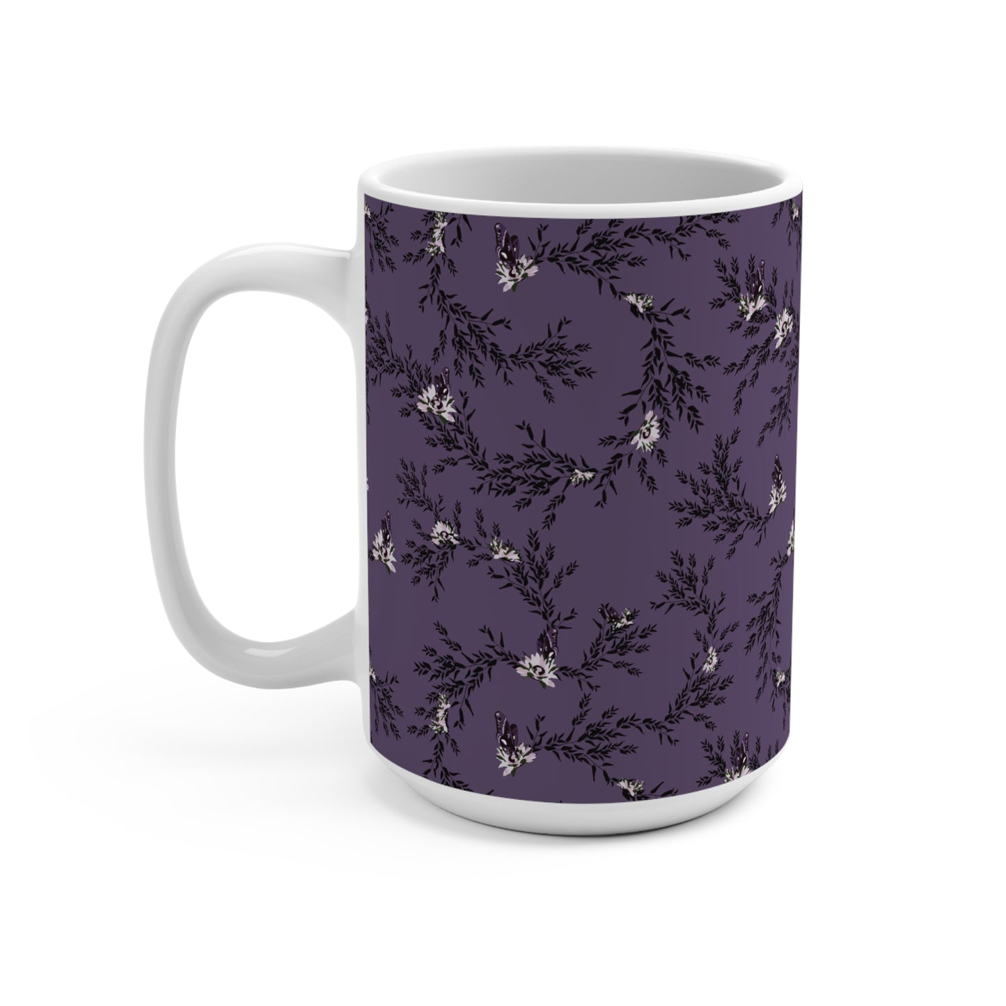 Autumn Daisy Mug 15oz in Huckleberry