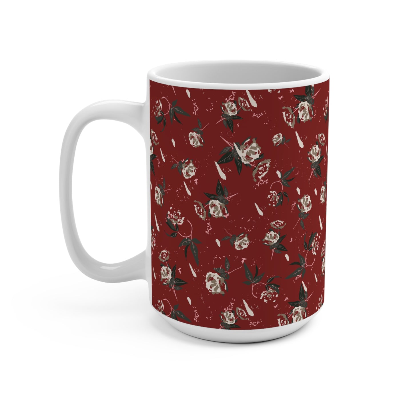 Christmas Rose Mug 15oz