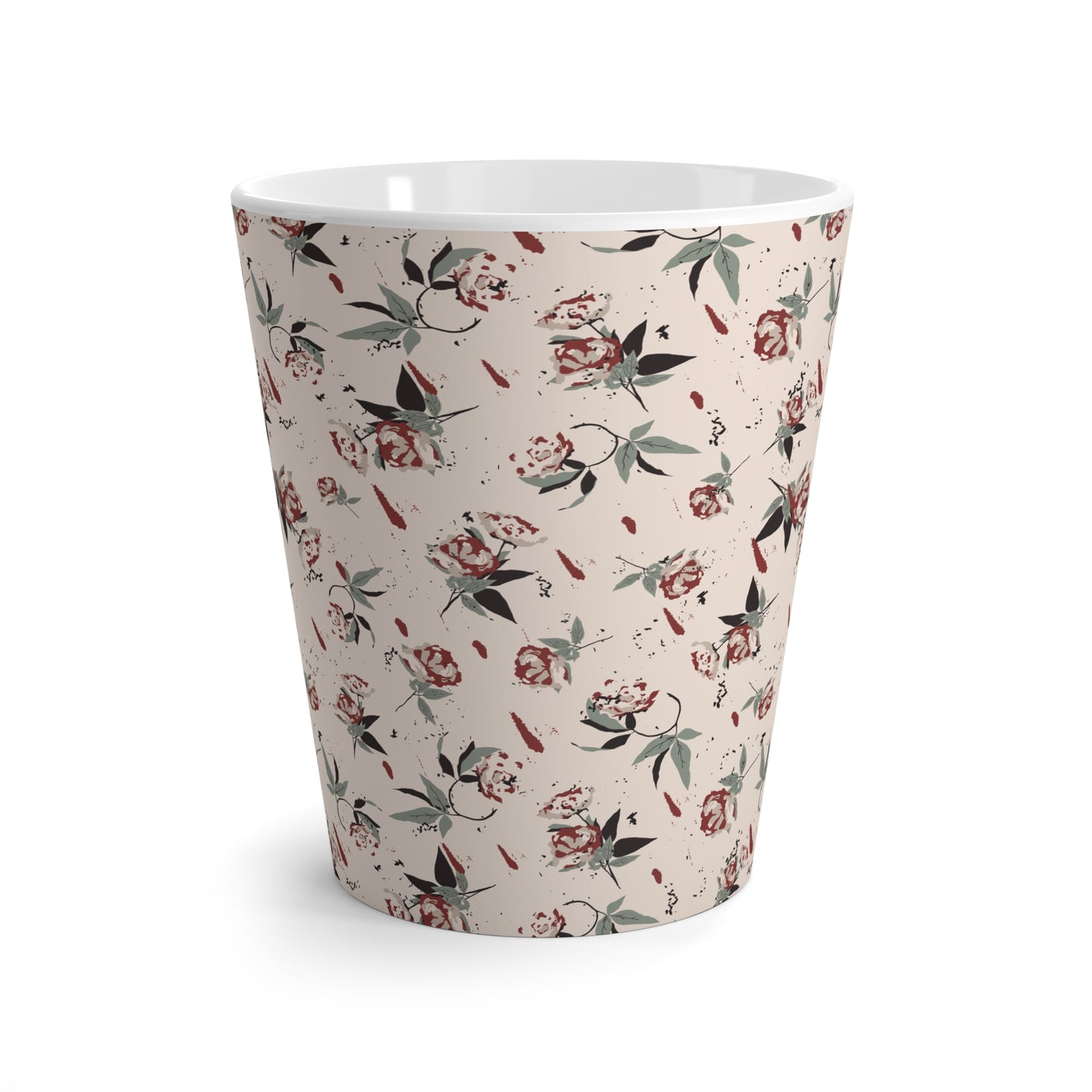 Latte Mug : Marzipan Rose Print