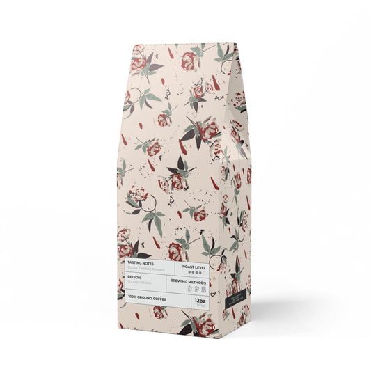 Cascades Coffee Blend (Medium-Dark Roast) : Marzipan Rose Print