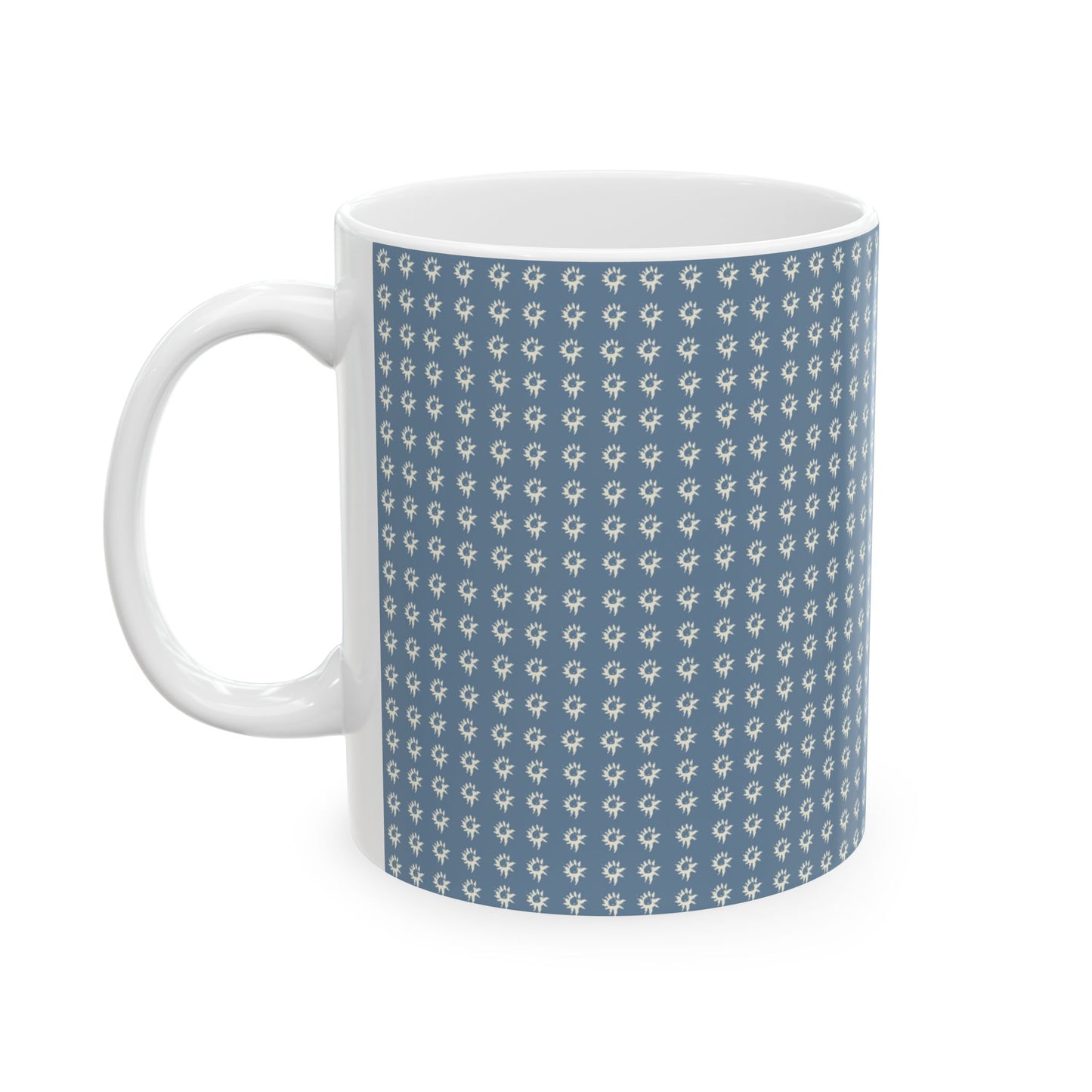 Chic Patterned Ceramic Mug - 11oz & 15oz - Geo Star Print