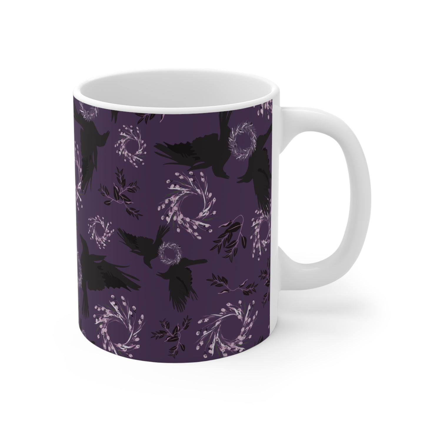 Autumn Raven Mug 11oz in Huckleberry