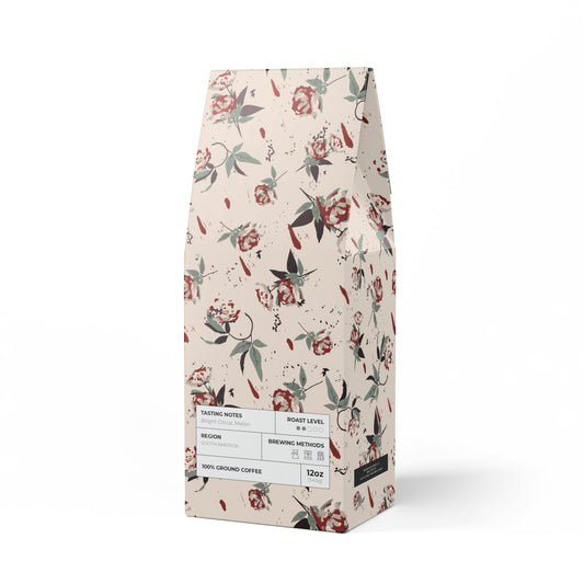 Colombia Single Origin Coffee (Light-Medium Roast) Marzipan Rose Print